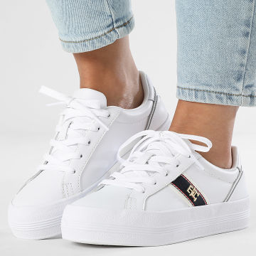 Tommy Hilfiger - Baskets Femme Vulc Webbing 8903 White