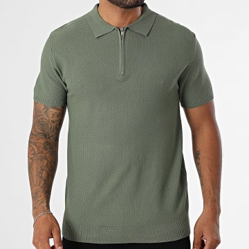 MTX - Polo Manches Courtes Texturé 557 Vert Kaki