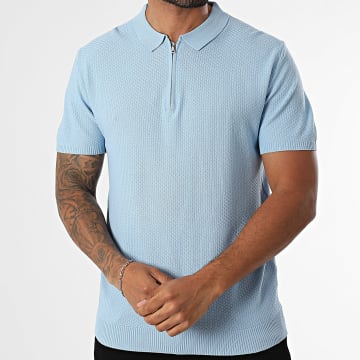 MTX - Polo Manches Courtes Texturé 557 Bleu Clair