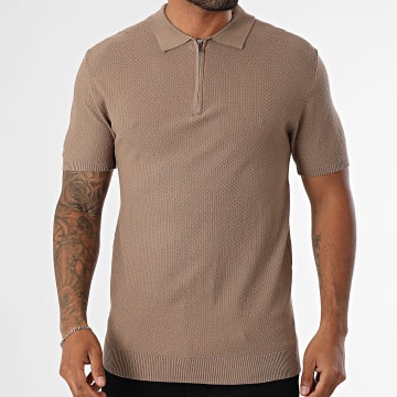 MTX - Polo Manches Courtes Texturé 557 Marron Clair