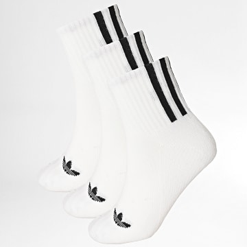 Adidas Originals - Lot De 3 Paires De Chaussettes 3 Stripes 1/4 JV7423 Blanc