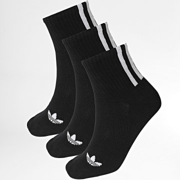 Adidas Originals - Lot De 3 Paires De Chaussettes 3 Stripes 1/4 JV7426 Noir
