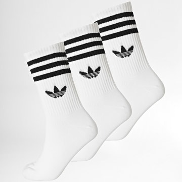 Adidas Originals - Lot De 3 Paires De Chaussettes 3 Stripes Crew JZ4932 Blanc