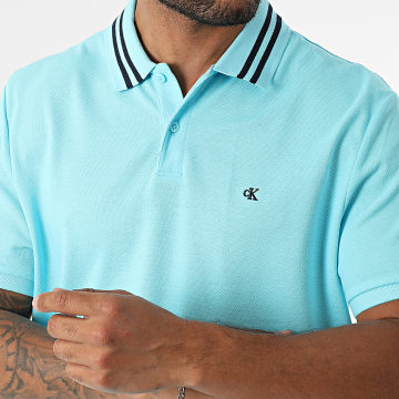 Calvin Klein - Polo Manches Courtes LV04RC276G Bleu Turquoise