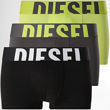 Diesel - Juego de 3 Boxers A15380-0WIAN Negro Verde Gris Carbón