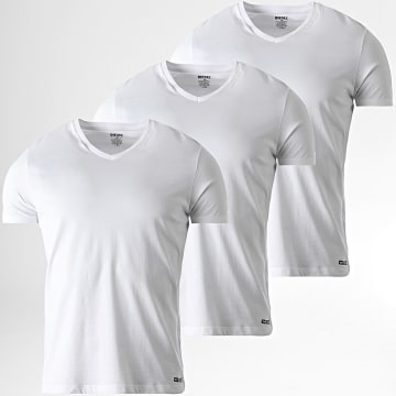 Diesel - Juego de 3 camisetas con cuello en V A17829-0LIAD Blanco