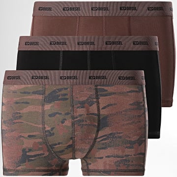 Diesel - Juego De 3 Boxers A17832-0IKBL Negro Marrón Camuflaje