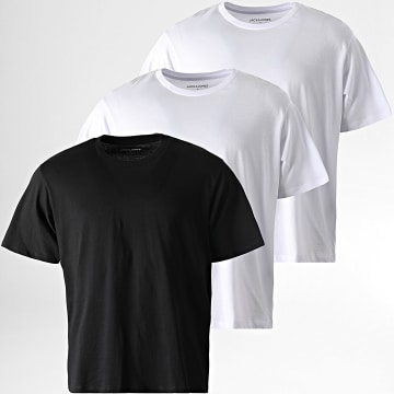 Jack And Jones - Lote De 3 Camisetas Hugo Loose Fit Blanco Negro