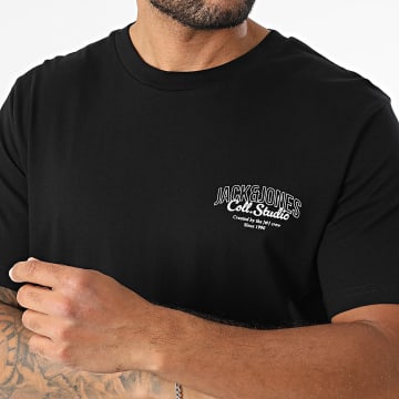 Jack And Jones - Camiseta negra con estampado pequeño Makoto