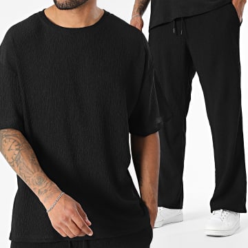 MTX - Ensemble Tee Shirt Et Pantalon Texturé 87A Noir
