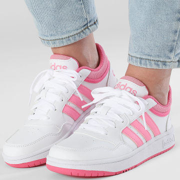 Adidas Sportswear - Baskets Femme Hoops 3.0 IG3827 Footwear White Bliss Pink Pulse Magenta