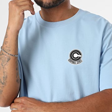 Dragon Ball Z - Tee Shirt Oversize Large Badge Capsule Bleu Clair