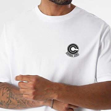 Dragon Ball Z - Tee Shirt Oversize Large Badge Capsule Blanc