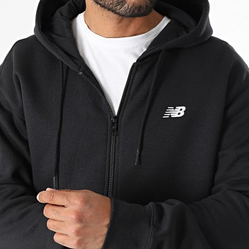 New Balance - Relaxed Fit Kapuzen-Reißverschluss-Sweatshirt MJ41502 Schwarz