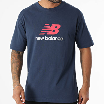 New Balance - Tee Shirt Logo MT51500 Bleu Marine