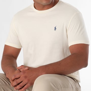 Polo Ralph Lauren - Tee Shirt Original Player Custom Slim Fit Beige chiaro