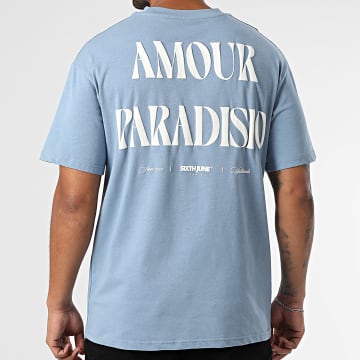 Sixth June - Tee Shirt M25681PTS Bleu Chiné
