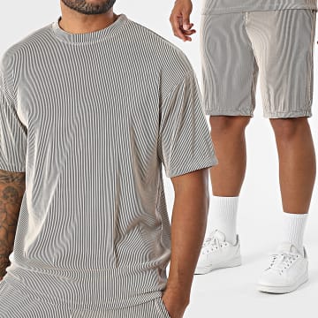 Uniplay - Set T-Shirt und Jogginghose gerippt 189 Beige