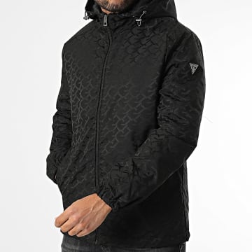 Guess - M5YL14-WHEW2 Kapuzenjacke mit Reißverschluss Schwarz