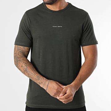 Teddy Smith - Tee Shirt Soy 2 11016817D Donker Khaki Groen