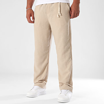 Mackten - Linen Effect Pants 098 Beige