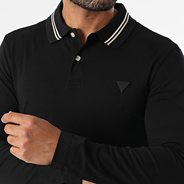 Guess - Polo Slim de manga larga M5YP36-J1314 Negro