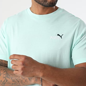 Puma - Camiseta Logo Pequeño 684717 Turquesa