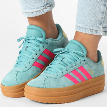 Adidas Sportswear - Baskets Femme VL Court Bold JQ5634 Powder Teal Shock Pink Powder Yellow