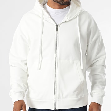 ADJ - Sudadera con capucha y cremallera 035 Blanco