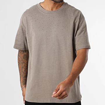 Classic Series - Tee Shirt A Strass Oversize Large 5129 Taupe