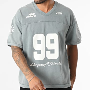Ikao - Oversized T-shirt met V-hals Large 001 Grijs