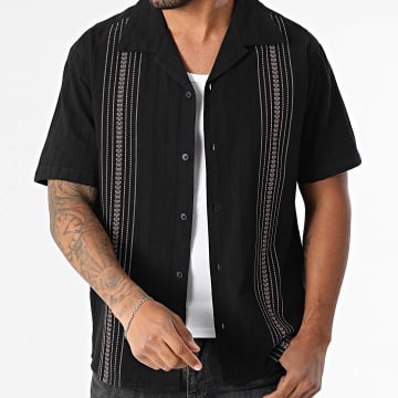 Jack And Jones - Chemise Manches Courtes Tavira Embroidery Noir