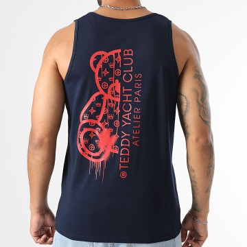 Teddy Yacht Club - Atelier De Paris Tanktop marineblauw rood