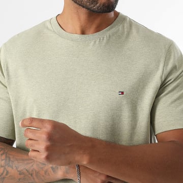 Tommy Hilfiger - Tee Shirt Regular Fit Essential 7268 Vert Chiné
