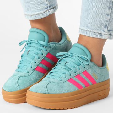 Adidas Sportswear - Baskets Femme VL Court Bold J JQ4482 Powder Tea Show Pink Powder Yellow