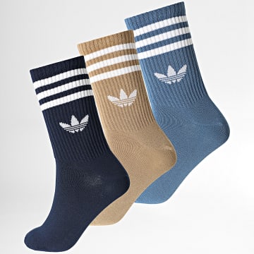 Adidas Originals - 3 Paar Socken JZ4941 Camel Blau Marineblau