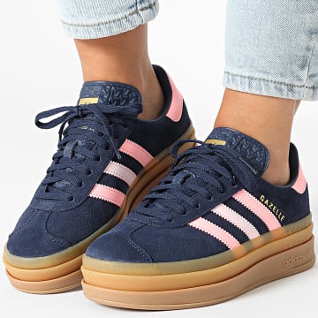 Adidas Originals - Baskets Femme Gazelle Bold J JR5951 Night Indigo Glow Pink Gold Metallic