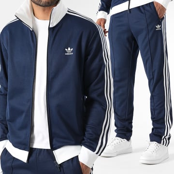 Adidas Originals - Classic TT IP0418 IP0421 Marineblau Weiß Trainingsanzug mit Streifen