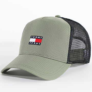 Tommy Jeans - Casquette Trucker Heritage 3287 Vert Kaki Noir