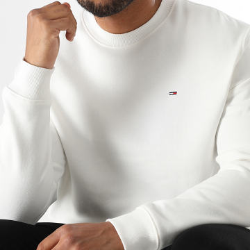 Tommy Jeans - Sweatshirt Crewneck Flag 0741 Weiß