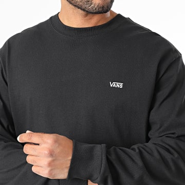 Vans - Tee Shirt Manches Longues Oversize Large Left Chest II 00P1S Noir