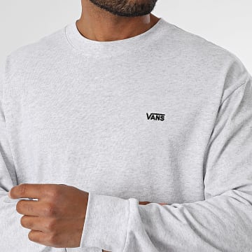 Vans - Tee Shirt Manches Longues Oversize Large Left Chest II 00P1S Gris Clair Chiné