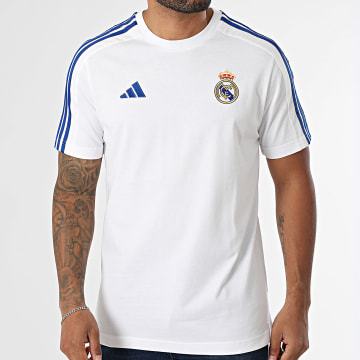 Adidas Sportswear - Tee Shirt A Bandes Real Madrid DNA IT3814 Blanc