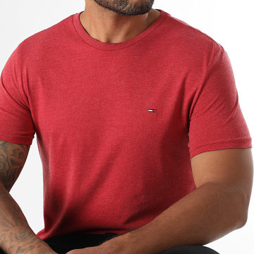 Tommy Jeans - Tee Shirt Slim Jaspe 0363 Bordeaux Chiné