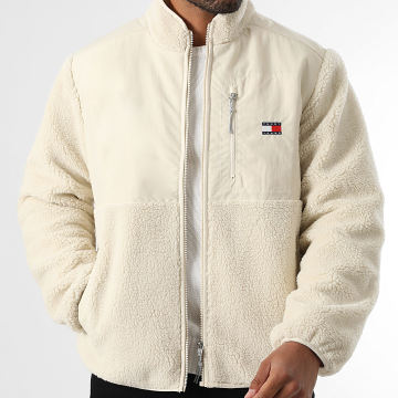 Tommy Jeans - Sherpa Novelty Fabric Mix Jacke 1682 Beige