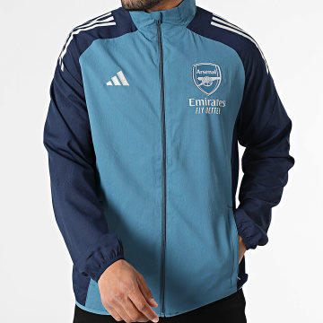 Adidas Performance - Chaqueta con cremallera a rayas Arsenal FC JJ1790 Azul índigo Azul marino