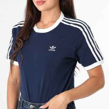 Adidas Originals - Tee Shirt Femme 3 Stripes JY4852 Bleu Marine
