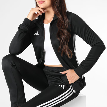 Adidas Sportswear - Tuta sportiva a righe da donna Tiro Essential JD0620 Nero Bianco