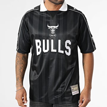Mitchell and Ness - Stripe T-shirt NBA Striker Chicago Bulls TP10122 Zwart Bruin