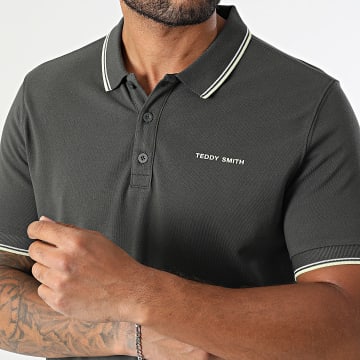 Teddy Smith - Pasian Korte Mouw Polo 11316819D Donker Khaki Groen